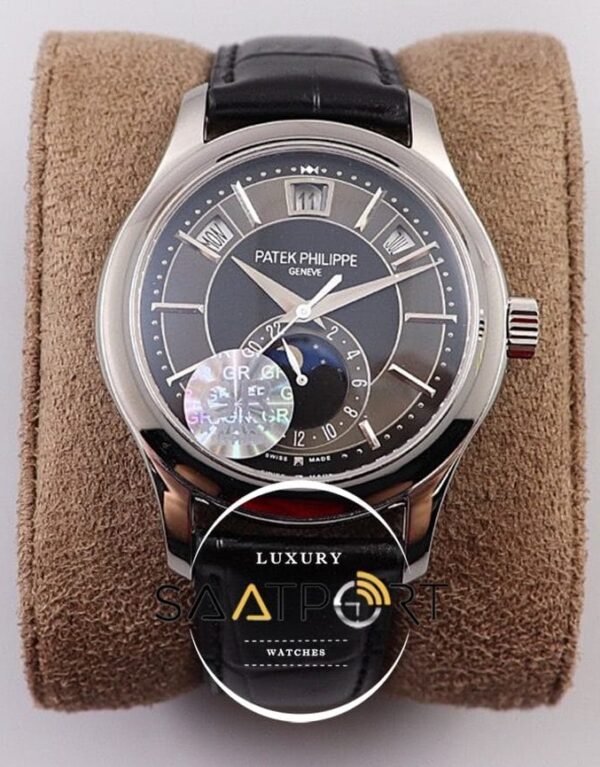 Patek Philippe 5205G Annual Calendar MoonPhase Siyah Gri Kadran