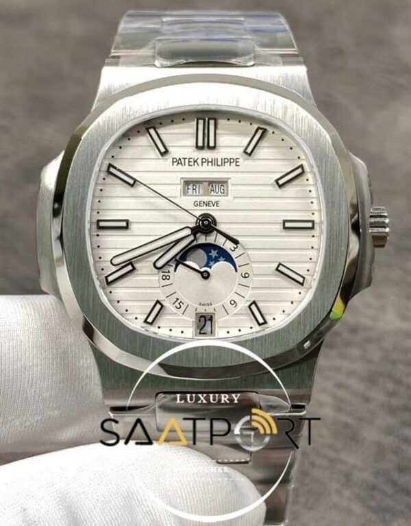 Patek Philippe Nautilus Annual Calendar 5726/1A-010 Beyaz Kadran
