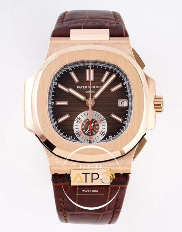Patek Philippe Nautilus 5980R-001 Kronograf 18K Pembe Altın