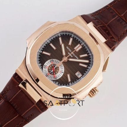 Patek Philippe Nautilus 5980R-001 Kronograf 18K Pembe Altın