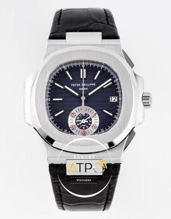 Patek Philippe Nautilus 5980/1A Mavi Kadran Deri Kordon 316F Paslanmaz Çelik