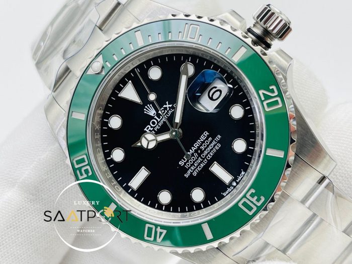 Rolex Submariner 126610LV Kermit VS Factory 41mm 3235 Seramik Yeşil Bezel Super Clone ETA