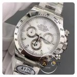 Rolex Cosmograph 116500LN Daytona Clean Factory Beyaz Kadran Çelik Bezel Super Plus Clone ETA