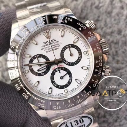 Rolex Cosmograph Daytona 116500LN Beyaz Kadran Oystersteel Super Plus Clone ETA
