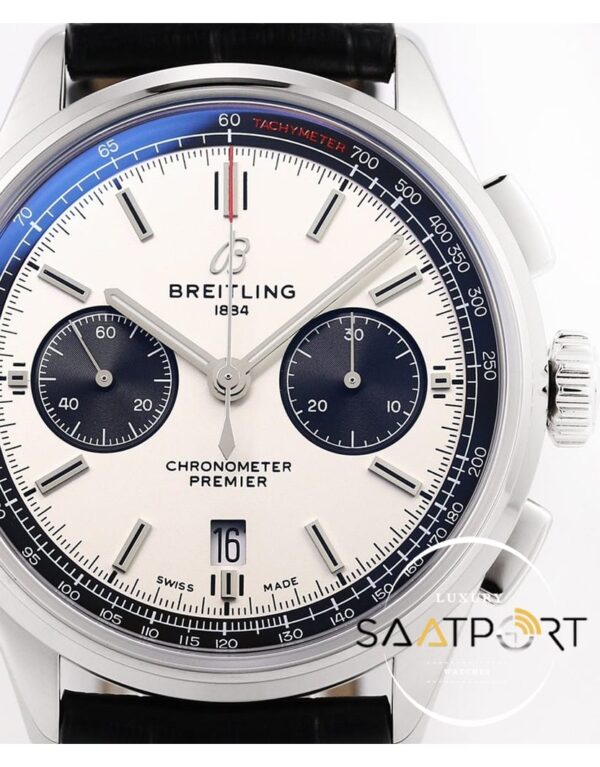 Breitling Premier B01 Norton Chronograph 42mm Ref. AB0118 Beyaz Kadran ETA