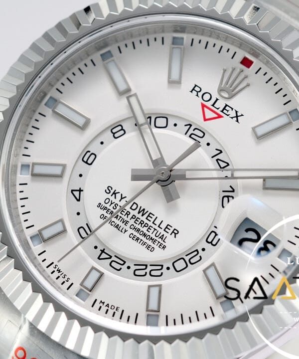 Rolex Sky-Dweller 42mm Beyaz Kadran 904L Çelik Super Clone 9001 ETA