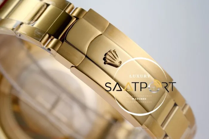 Rolex Sky-Dweller 42mm Gold Kadran Tırtıklı Bezel 904L Çelik Super Clone 9001 ETA