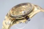 Rolex Sky-Dweller 42mm Gold Kadran Tırtıklı Bezel 904L Çelik Super Clone 9001 ETA