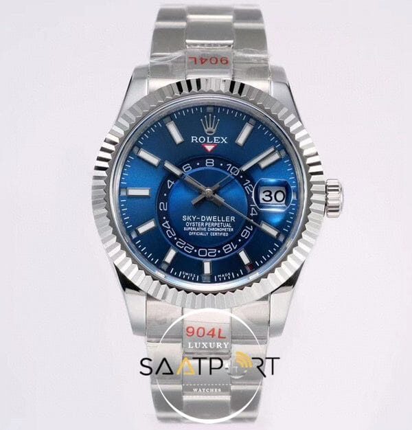 Rolex Sky-Dweller 42mm Mavi Kadran 904L Çelik Super Clone 9001 ETA