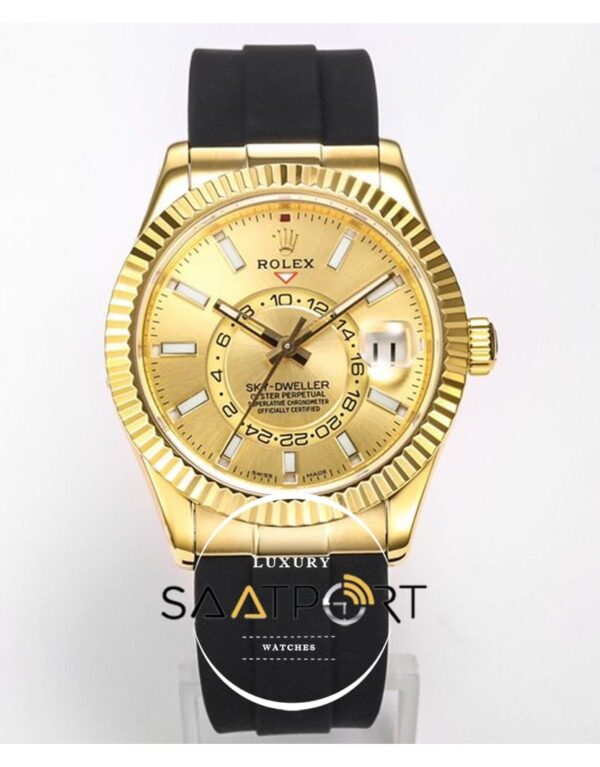 Rolex Sky-Dweller Gold Kadran 42mm 904L Gold Çelik Kasa Super Clone 9001 ETA