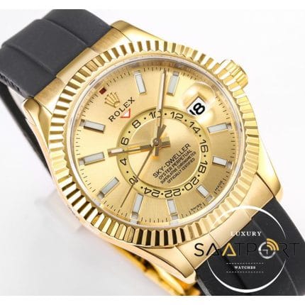 Rolex Sky-Dweller Gold Kadran 42mm 904L Gold Çelik Kasa Super Clone 9001 ETA