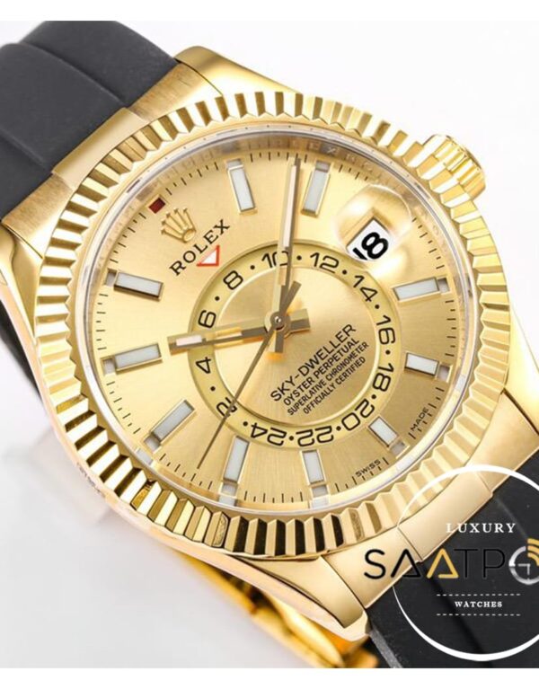 Rolex Sky-Dweller Gold Kadran 42mm 904L Gold Çelik Kasa Super Clone 9001 ETA