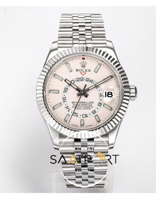 Rolex Sky-Dweller Jübile Kordon 42mm Beyaz Kadran 904L Çelik Super Clone 9001 ETA
