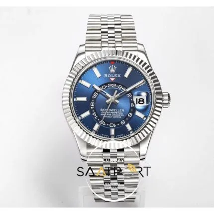 Rolex Sky-Dweller Jübile Kordon 42mm Mavi Kadran 904L Çelik Super Clone 9001 ETA
