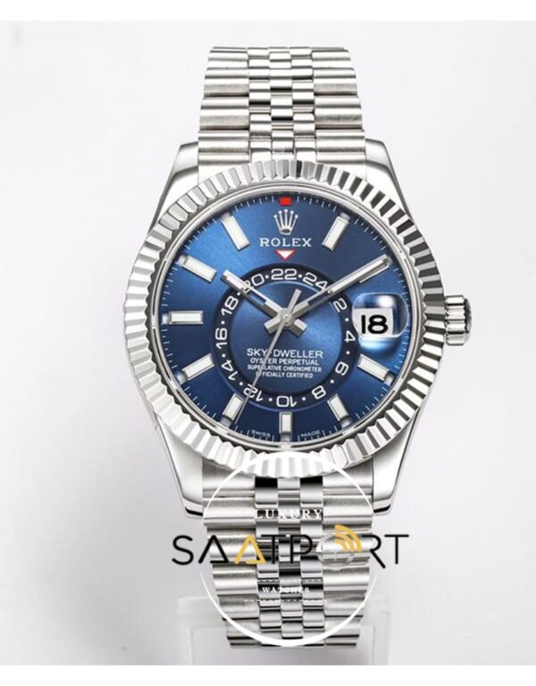 Rolex Sky-Dweller Jübile Kordon 42mm Mavi Kadran 904L Çelik Super Clone 9001 ETA
