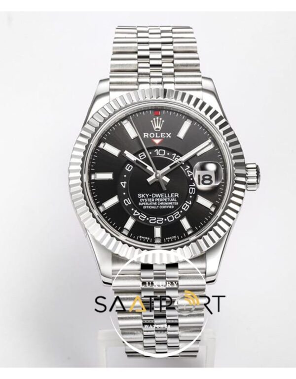Rolex Sky-Dweller Jübile Kordon 42mm Siyah Kadran 904L Çelik Super Clone 9001 ETA