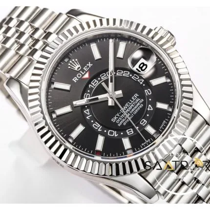 Rolex Sky-Dweller Jübile Kordon 42mm Siyah Kadran 904L Çelik Super Clone 9001 ETA