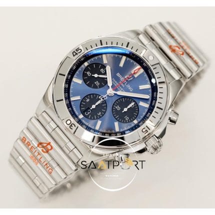 Yeni Breitling Chronomat B01 42mm Çelik Bezel Mavi Kadran ETA