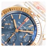 Yeni Breitling Chronomat B01 42mm Mavi Kadran Gold Bezel ETA