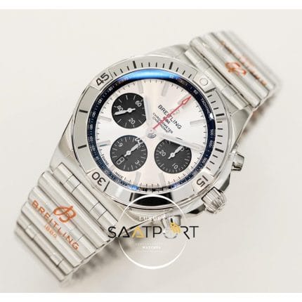 Yeni Breitling Chronomat B01 42mm Siyah Gösterge Beyaz Kadran ETA