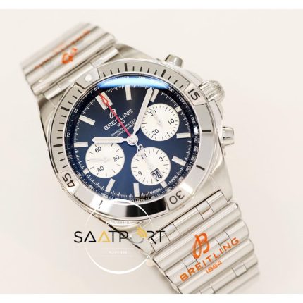 Yeni Breitling Chronomat B01 42mm Siyah Kadran Çelik Bezel ETA