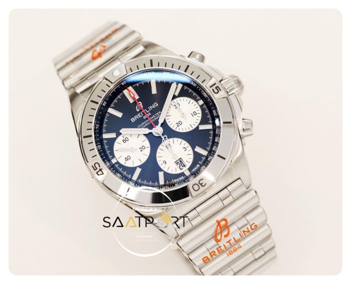 Yeni Breitling Chronomat B01 42mm Siyah Kadran Çelik Bezel ETA