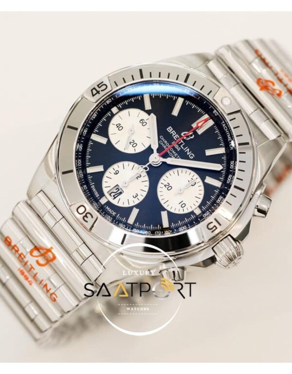 Yeni Breitling Chronomat B01 42mm Siyah Kadran Çelik Bezel ETA