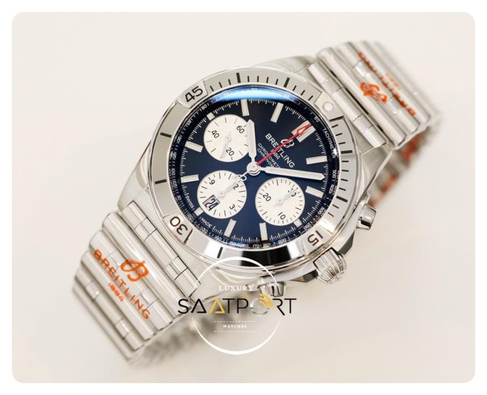 Yeni Breitling Chronomat B01 42mm Siyah Kadran Çelik Bezel ETA