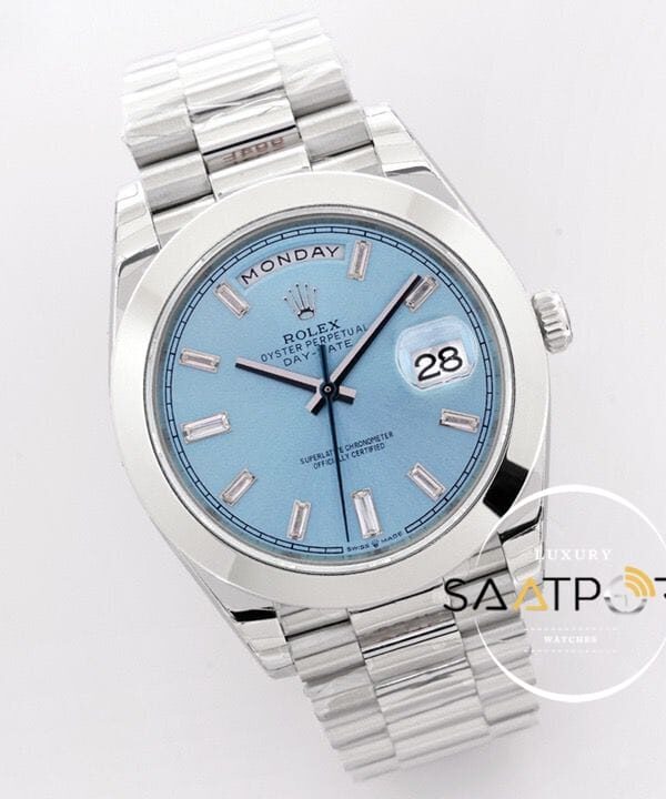 Rolex Day Date 40mm 3255 Mavi Turkuaz Kadran Super Clone ETA