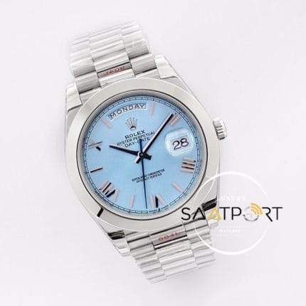 Rolex Day Date Roman Rakamlı Buz Mavisi Kadran 40mm Super Clone ETA