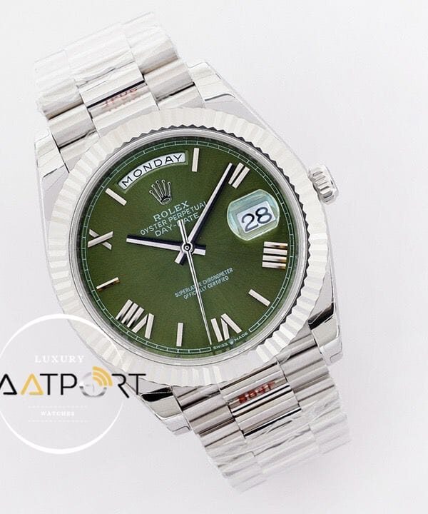 Rolex Day Date Zeytin Yeşili Kadran 40mm Super Clone ETA