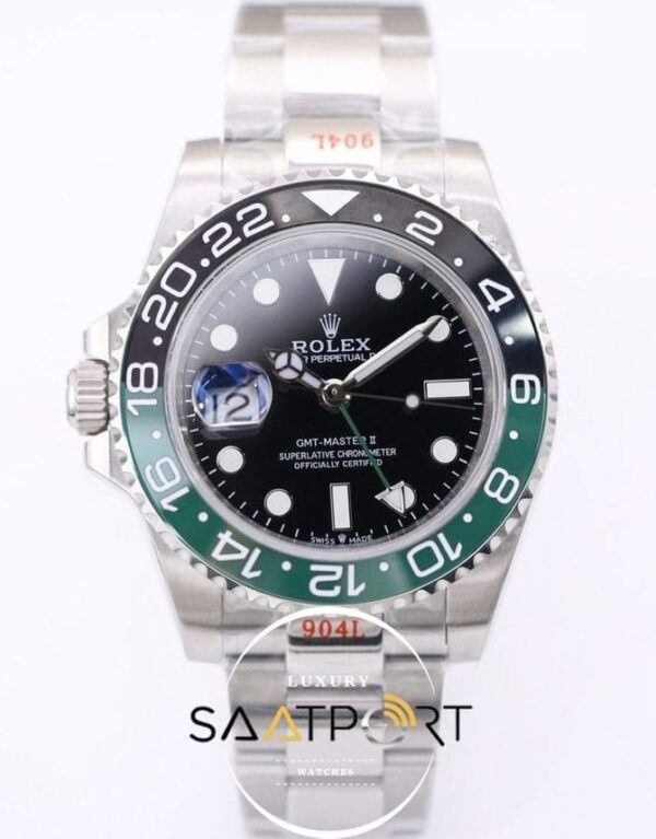 Rolex Sprite GMT Master 2 Oyster 904L Çelik 126720VTNR 2022 Soldan Kurmalı 3235 Eta