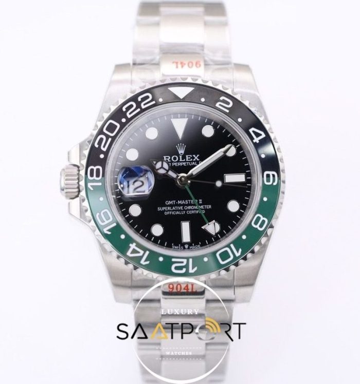 Rolex Sprite GMT Master 2 Oyster 904L Çelik 126720VTNR 2022 Soldan Kurmalı 3235 Eta