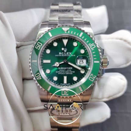 Rolex Submariner 116610LV 904L Yeşil Kadran Hulk Clean 3135 Super Clone Plus ETA (1)