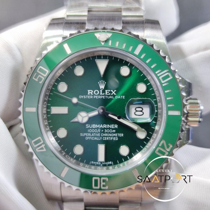 Rolex Submariner 116610LV 904L Yeşil Kadran Hulk Clean 3135 Super Clone Plus ETA