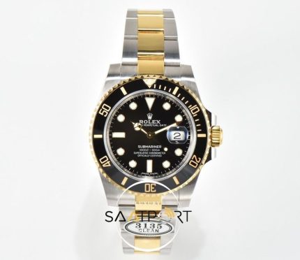 Rolex Submariner 116613LN 18K Altın Kaplama Siyah Kadran 3135 Clean Super Clone Plus ETA