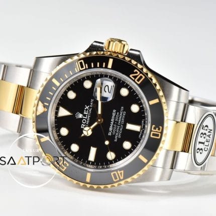 Rolex Submariner 116613LN 18K Altın Kaplama Siyah Kadran 3135 Clean Super Clone Plus ETA