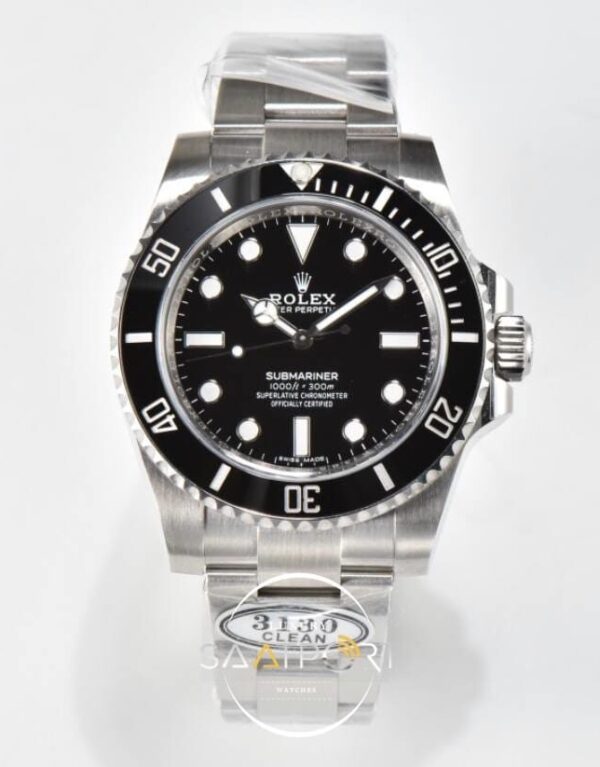 Rolex Submariner No Date 114060 Clean Siyah Kadran V9 Super Clone 3130 ETA
