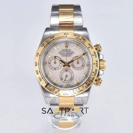 Rolex 116503LN Daytona Clean Factory Taşlı Beyaz Kadran 40 mm Super Clone ETA
