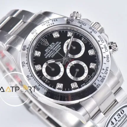 Rolex 116520 Daytona Clean Factory Taşlı Siyah Kadran 40 mm Super Clone ETA