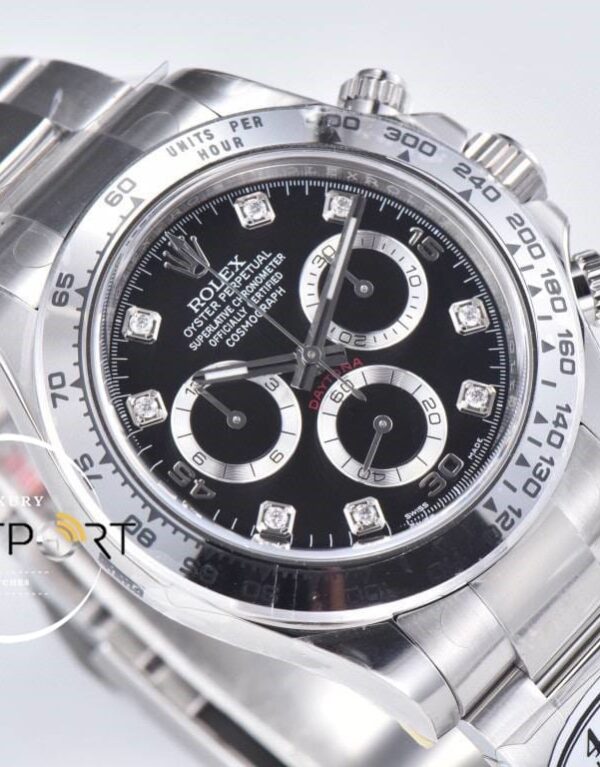 Rolex 116520 Daytona Clean Factory Taşlı Siyah Kadran 40 mm Super Clone ETA