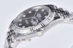 Rolex 41mm Datejust Taşlı Gri Kadran 904L Clean Factory 3235 Super Clone ETA