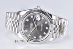 Rolex 41mm Datejust Taşlı Gri Kadran 904L Clean Factory 3235 Super Clone ETA