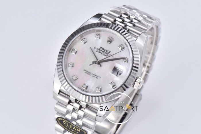 Rolex 41mm Datejust Taşlı Kadran 904L Clean Factory 3235 Super Clone ETA