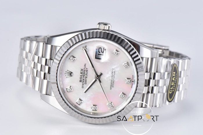 Rolex 41mm Datejust Taşlı Kadran 904L Clean Factory 3235 Super Clone ETA