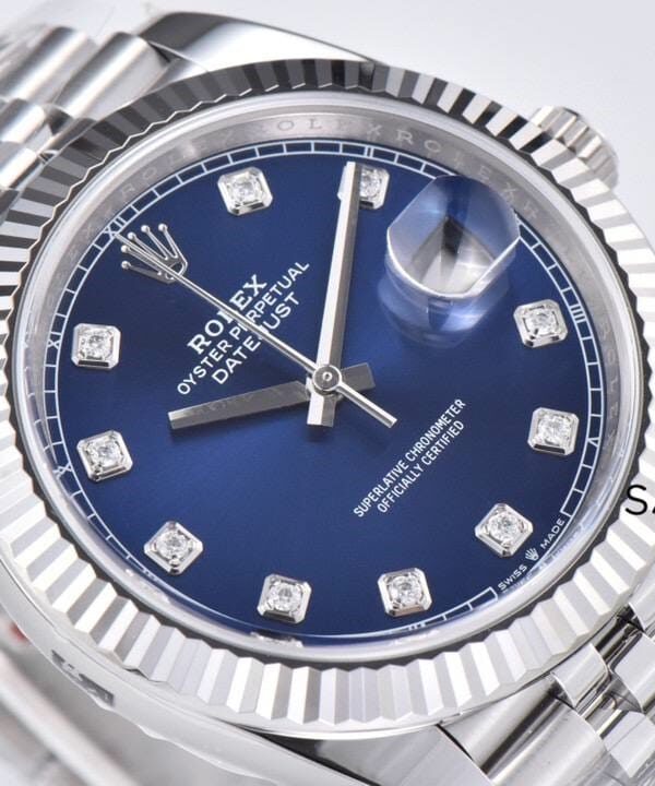 Rolex 41mm Datejust Taşlı Mavi Kadran 904L Clean Factory 3235 Super Clone ETA