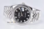 Rolex 41mm Datejust Taşlı Siyah Kadran 904L Clean Factory 3235 Super Clone ETA