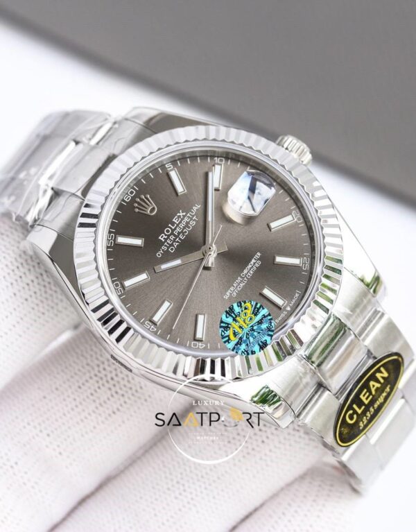Rolex Clean Factory 41mm Datejust Gri Kadran 904L 3235 Super Clone ETA