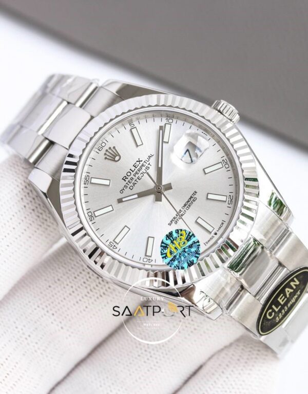 Rolex Clean Factory 41mm Datejust Rodyum Kadran 904L 3235 Super Clone ETA