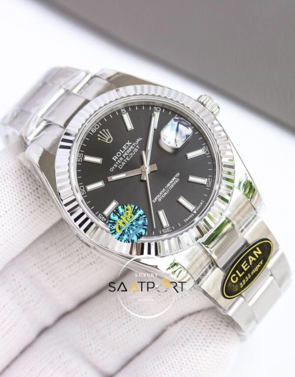 Rolex Clean Factory 41mm Datejust Siyah Kadran 904L 3235 Super Clone ETA